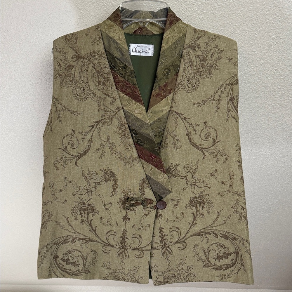 HOMEMADE ORIGINAL VEST Tapestry Inspired. One Button Closure. See dimensions